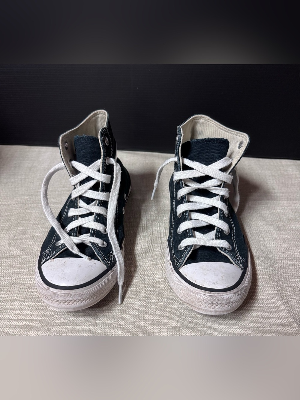 Converse Kids Black High-Top Canvas Sneakers with White Laces